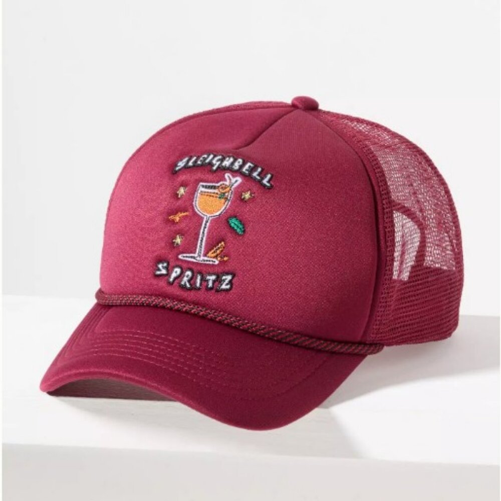 Sleighbell Spritz Holiday Trucker Hat, NWT